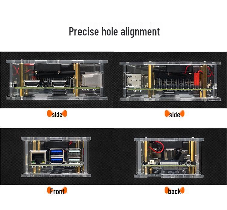 Orange Pi 4A Acrylic Case: Transparent Protective Box with Optional Fan
