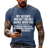 Men's Casual Graphic T Shirt Short Sleeve Loose Fit Crew Neck Tee Top with Printed Text Statement Comfortable Everyday Wear