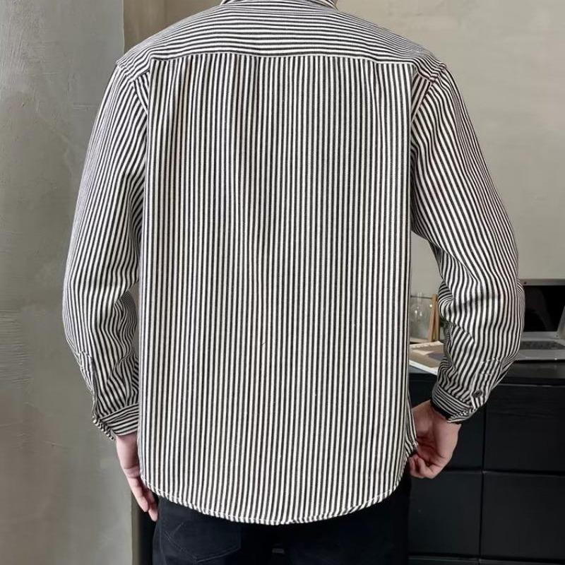Striped Shirt, Casual Shirt Jacket