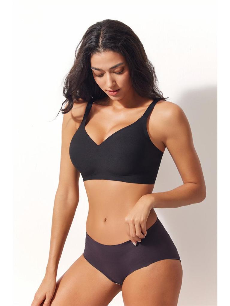 Cross-Border Plus Size Seamless Women's Bra: Anti-Sagging, Breathable, Wire-Free, Thin Cup with Support