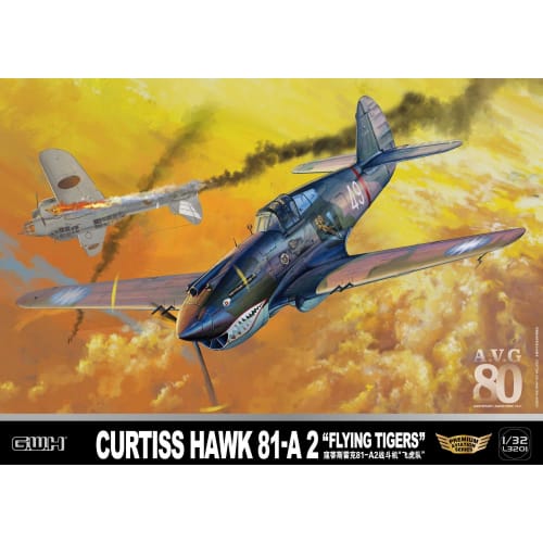 Great Wall Hobby 1/32 AVG Hawk 81A-2 Flying Tigers Plastic Model L3201 Molded Color