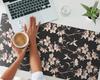 Vinyl Protective Mat with Modern Floral Vintage Pattern 100x50 Cm