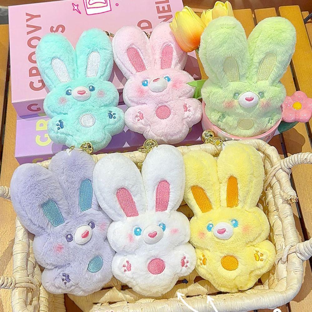 

Fashion Cute Plush Doll Pendant Cute Rich Rabbit Key Ring Christmas Gifts белый