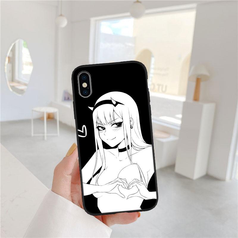 PP64 Zero Two Soft Shell Phone Case for Samsung Galaxy S20 S21 S22 Ultra FE + Plus A21S A22 A24 A25 A26 A30 A30S A31