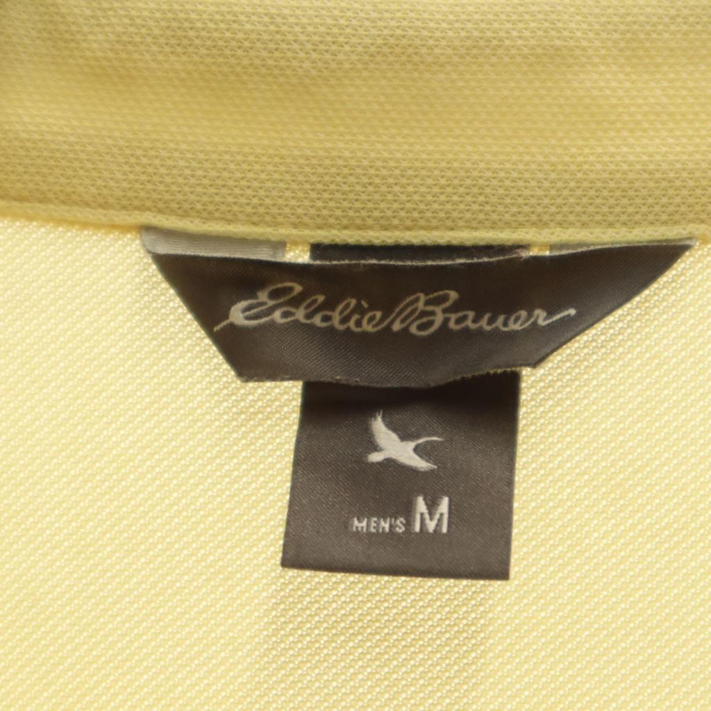 EDDIE BAUER Kurzarm Skipper Farbe Polohemd M Gelb Outdoor Herren Gebraucht