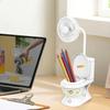 Ventilador USB de Escritorio con Forma de Inodoro con Portalápices Pegatinas DIY Lindo Mini Ventilador de Refrigeración para Oficina Hogar Gadget Flexible Regalo para Decoración de Escritorio