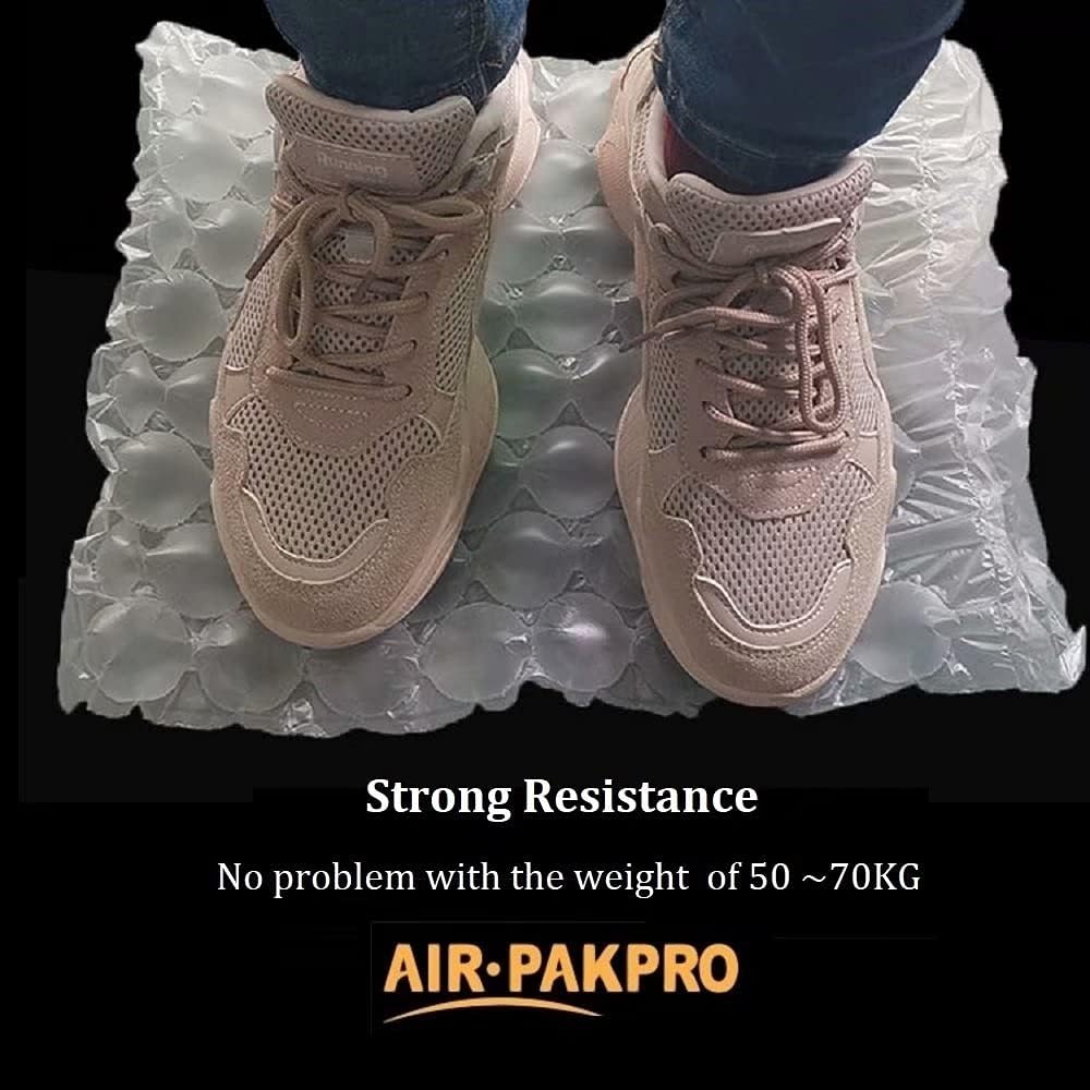 33Ft/Roll Sturdy Inflatable Packing Air Pillows Air Cushions Bags Packing Paper Void Fill Cushioning for Shipping and Packaging with Handpump No