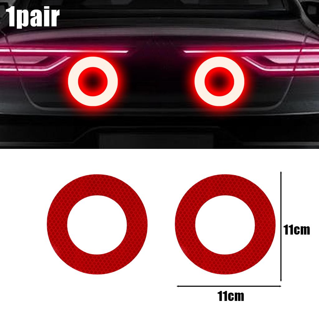 Car Reflective Stickers Multi-functional Hollow Out Round Luminou Warning Decorative Auto Exterior Accessories Reflective Strips