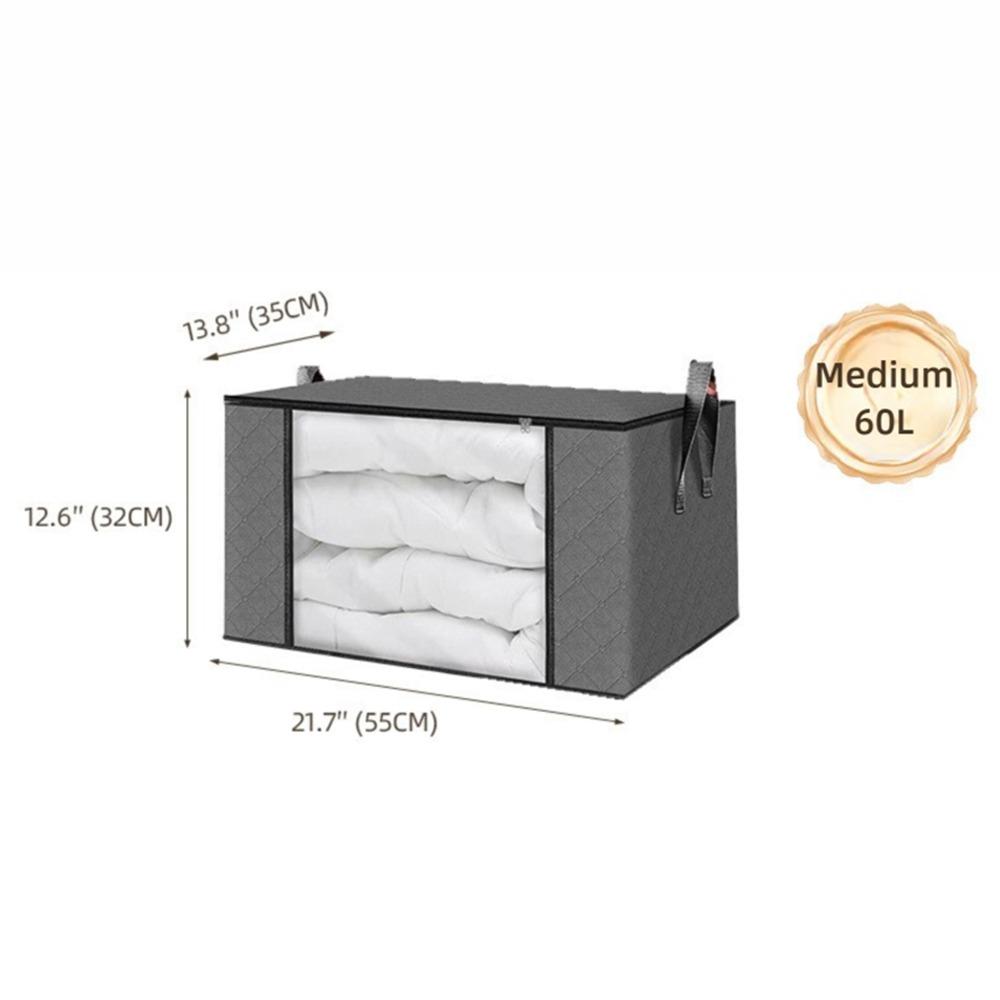 Non-woven Fabric Foldable Storage Box Transparent Window Storage Organizer  Household