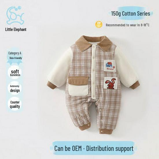 Floral Strap Newborn Romper: 120g Cotton Baby Crawling Suit for Infants and Toddlers