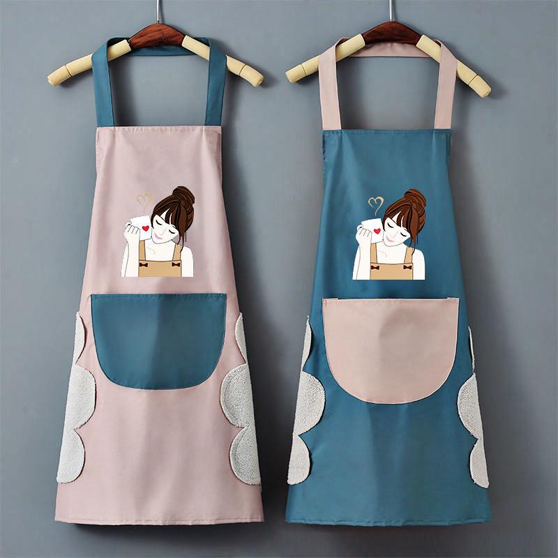 Waterproof Adult Half Apron - Oil-Proof, Dirty-Resistant, Wipable Kitchen Bib