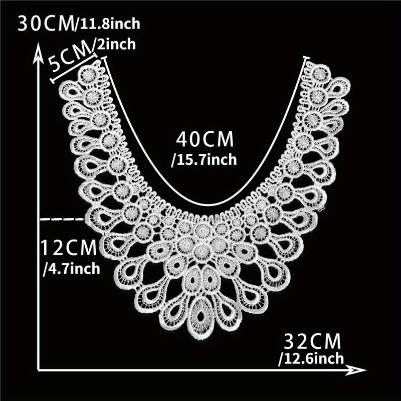 

1PC Peacock Tail Pattern Lace Embroidery Collar Dress Everything Dress DlY Decorative Collar Sewing Lace Hollow Accessories