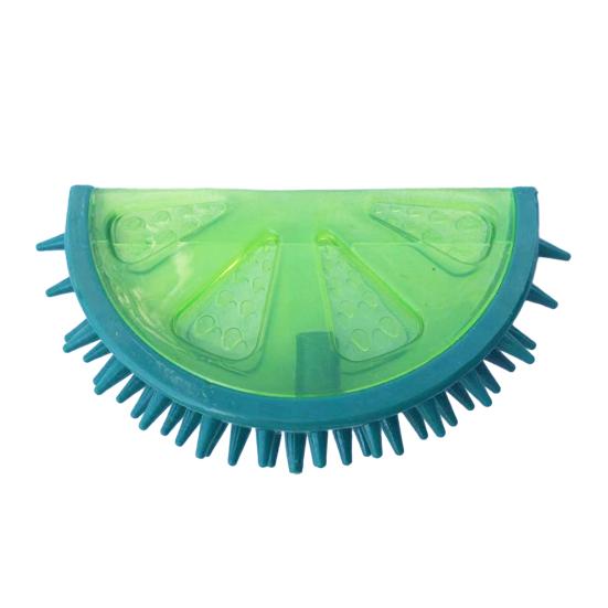 Dog Cooling Chew Toy Summer Freezable Watermelon Lemon Pineapple Puppy Teething Toy Bite Resistant Squeaky Pet Teeth Cleaning Toy
