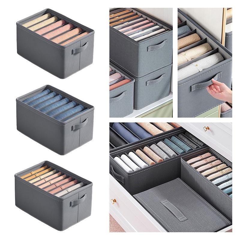 Multipurpose Non-woven Clothes Storage Box Gray Various Sizes