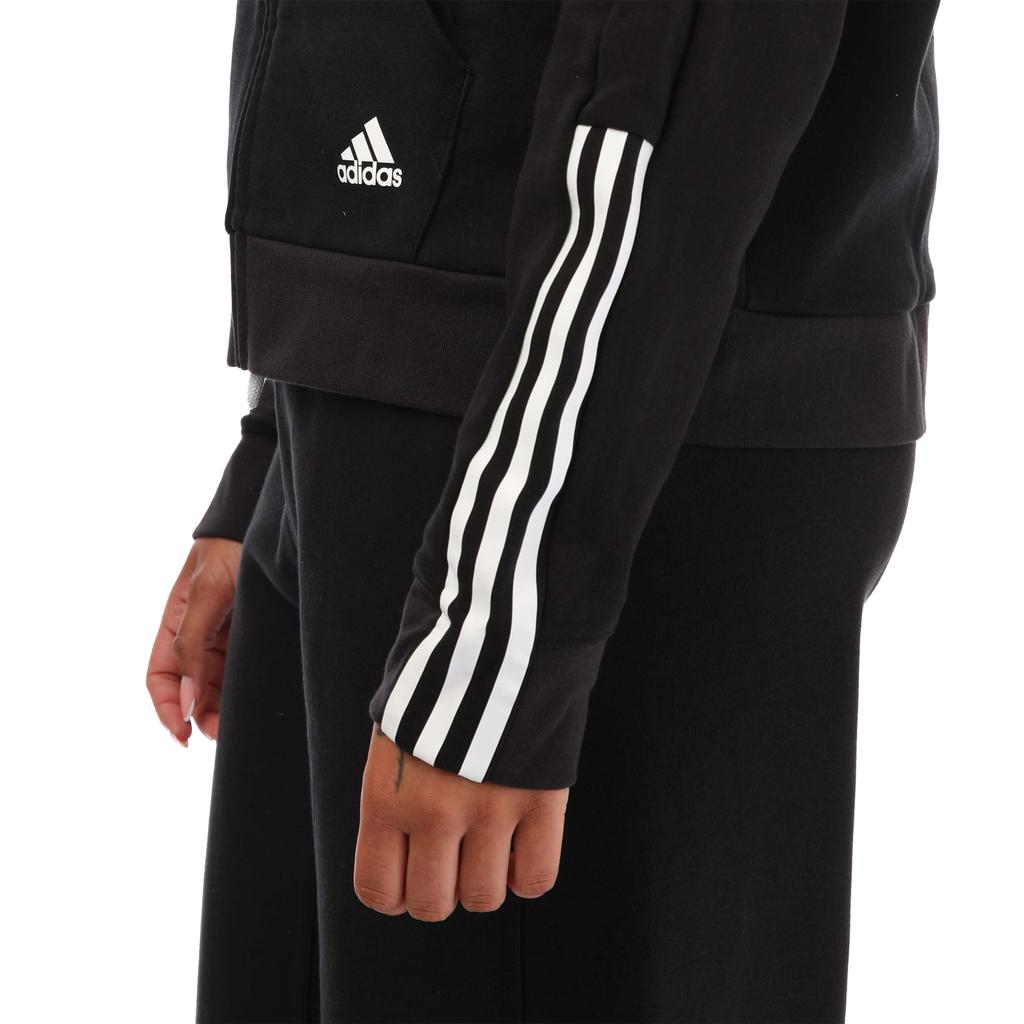 Adidas Damen/Damen Essentials Gestreifter Lockerer Schnitt Full-Zip Hoodie
