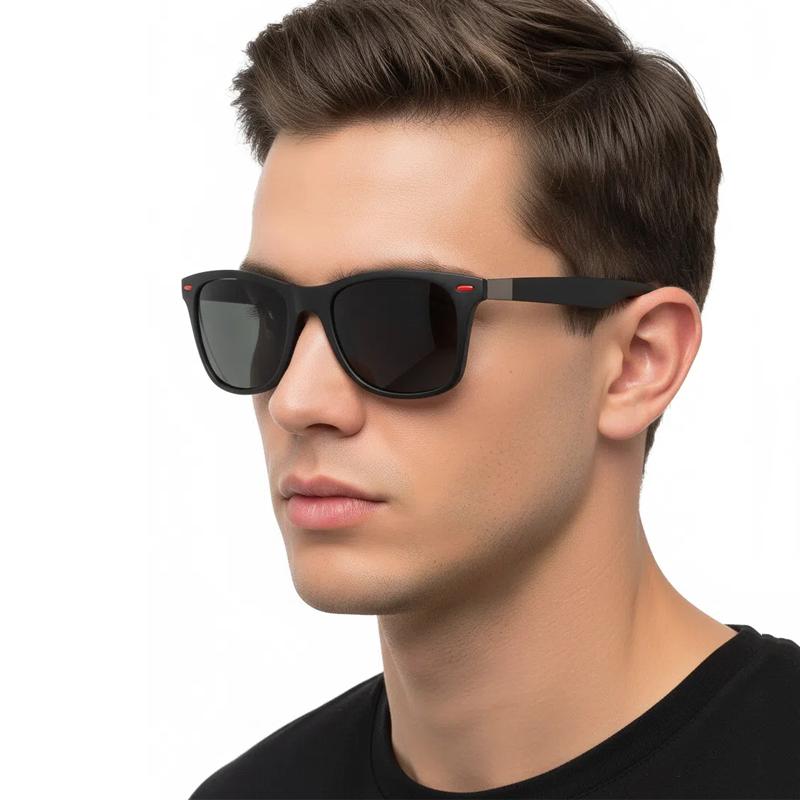 Sports Polarized Sunglasses Men Women Classic Square Plastic Driving Sun Glasses Male Fashion Black Outdoor Shades UV400