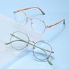 2 Pair of Women'S Round Frame Glasses in Various Colors Featuring a Vintage Minimalist Style