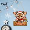 Decorative Hanging Plaque for Porch Christmas Wooden Pendant, Reindeer/Santa Claus/Gnome Pattern Sign, Welcome Sign with Natural Pine Door Hanger Hemp