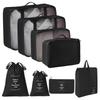 Travel Storage Bag Set - 7-Piece Multi-functional Compartment Bags for Clothes & Cosmetics