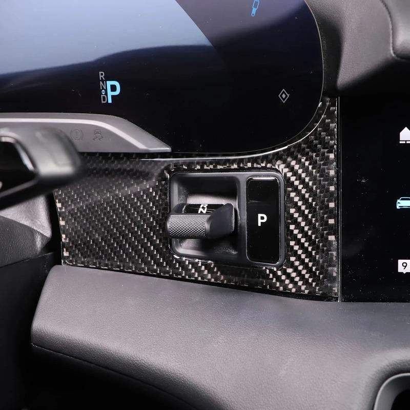 For Porsche Taycan -2024 Soft Carbon Fiber Car Dashboard Gear Adjustment Switch Cover Trim Sticker Interior Car Accessories