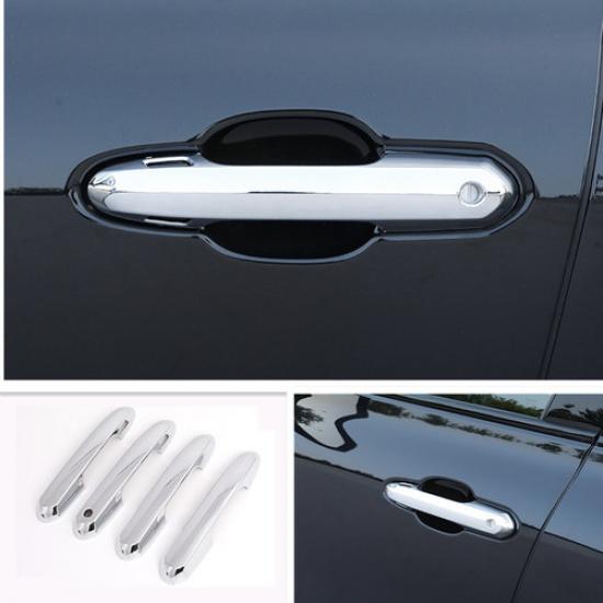 For - Toyota Highlander ABS Chrome Car Door Handles Cover Trim 4 pcs