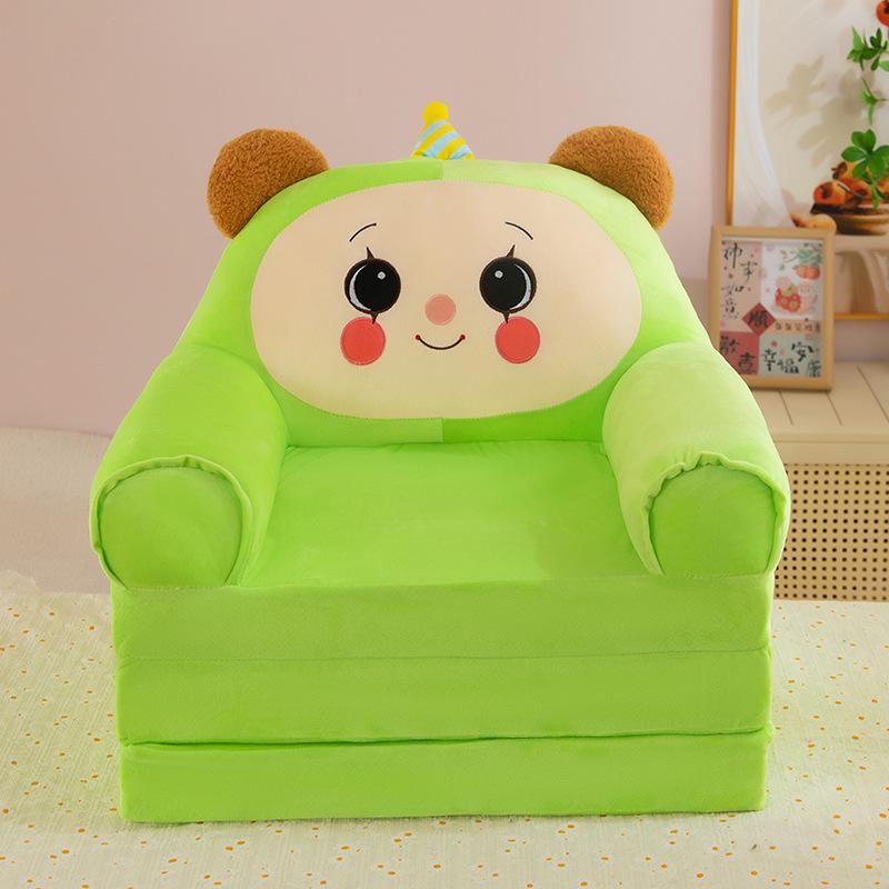 Foldable Three-Fold Cartoon Sofa for Kids: Lazy Baby Seat & Tatami Nap Sofa