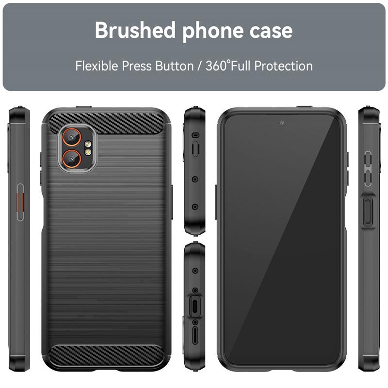 For Samsung Galaxy Xcover7 Pro Case For Samsung Galaxy Xcover6 Xcover7 Pro Carbon Fiber Shockproof Silicone Bumper