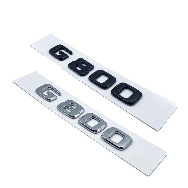 3D ABS Schwarz Silber Buchstaben G800 800 BITURBO Emblem für Mercedes Benz Brabus G Auto Fender Trunk Hinten W464 Logo Aufkleber