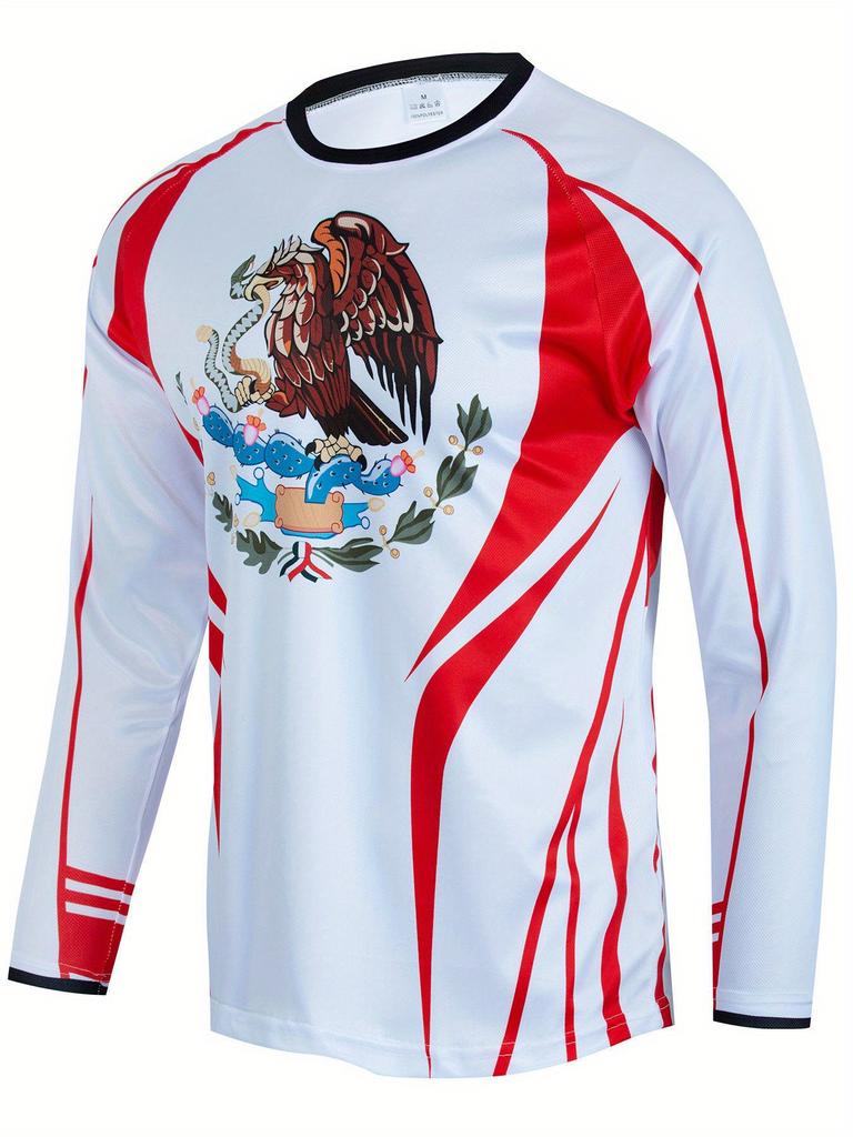 T-shirts à la mode avec drapeau mexicain, imprimé 3D, pour hommes et femmes, à manches longues, streetwear, surdimensionné, Harajuku, pour enfants
