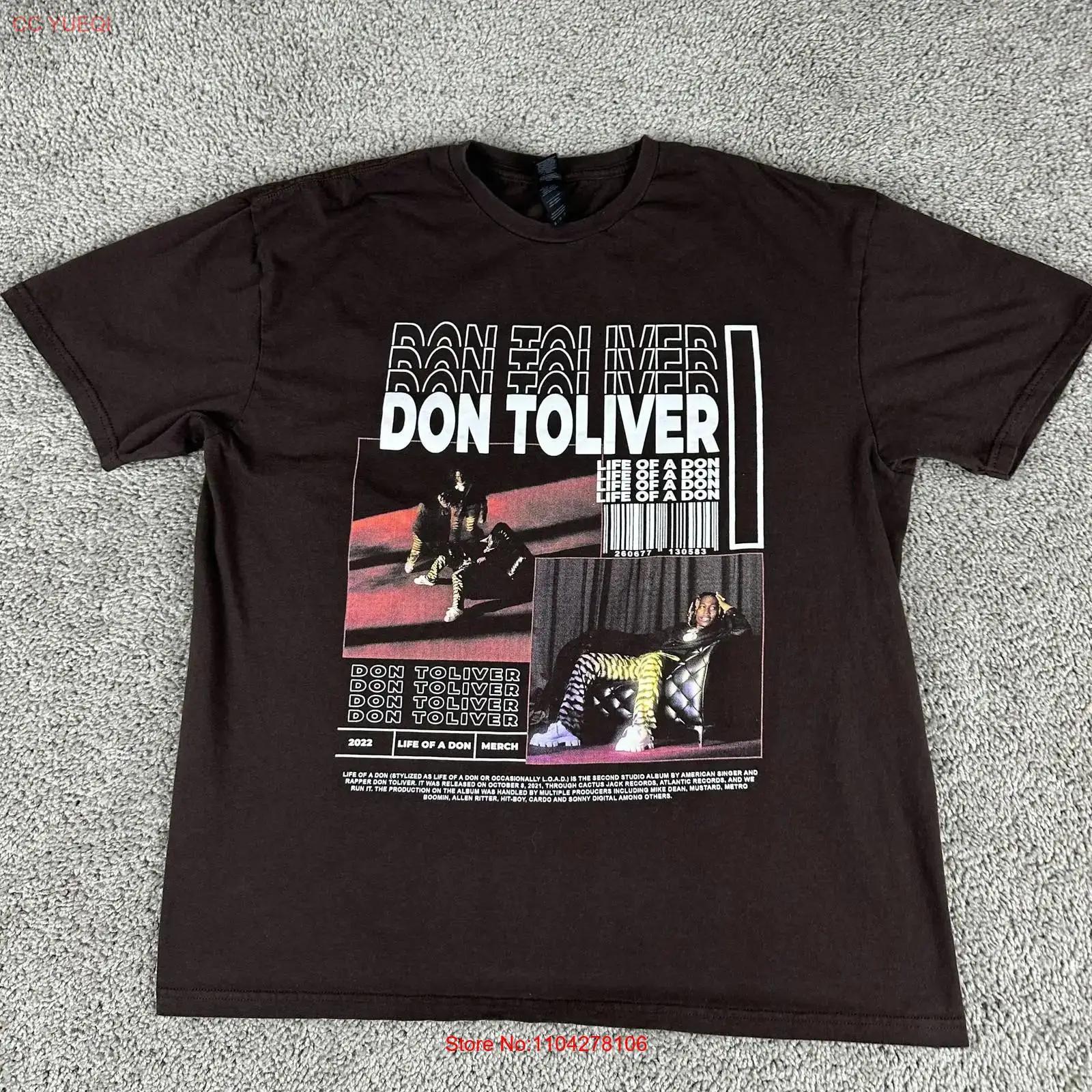

Don Toliver T Shirt Mens XL Black 2022 Life of a Tour Rap Hip Hop vintage Washed fashion Top For Everyday Wear streetwear S разноцветный