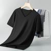 Men's V-neck Short-sleeve T-shirt Soft Breathable Casual Basic Top