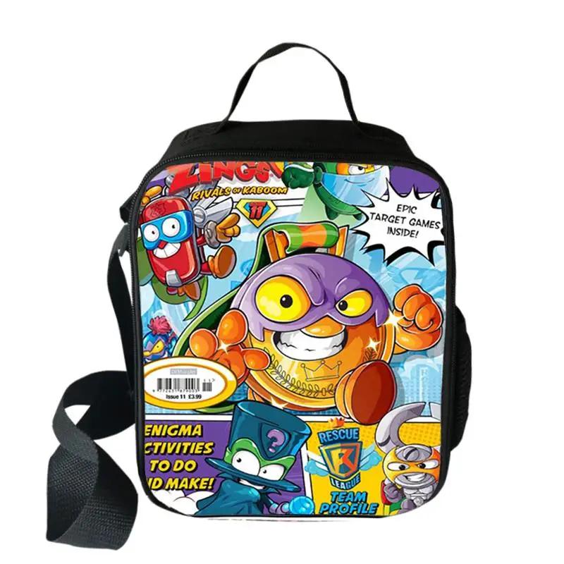 Fashion Student Crossbody Super Zings Lunchbox Thermal insulation Food Lunch Bag 3D Printed Picnic Insulated Handbags Ice Bags
