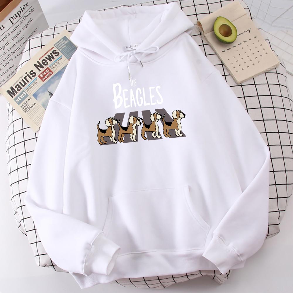 

The Beagles Simplicity Printing Mens Hoody Harajuku Fleece Sweatshirt Fashion Crewneck Hooded Casual Oversize Streetwear 2XL