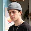 Round Brimless Cap for Casual Outfit Styling, Folded Band Docker Hat with Textured Woven Design, Adjustable Skull Hat for Women Men
