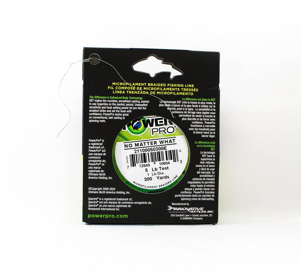 Power Pro Braided Spectra Line 5lb x 300yds Green (6042)