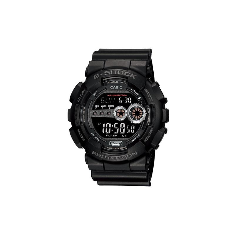 

Casio digital model casual quartz movement resin strap Japanese and Korean watch men s watch black dial GD-100-1B чёрный