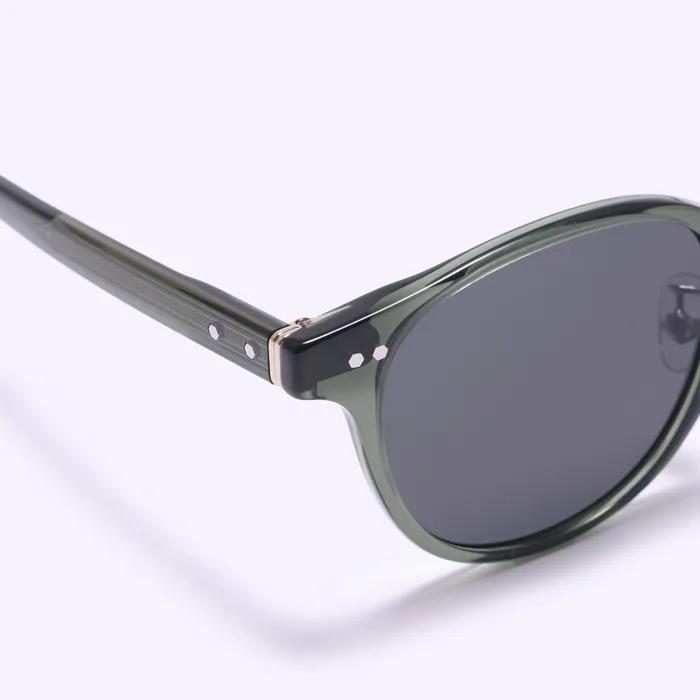 [SILVERBITE] SBS1602 1313G Acetate Round Khaki Sunglasses
