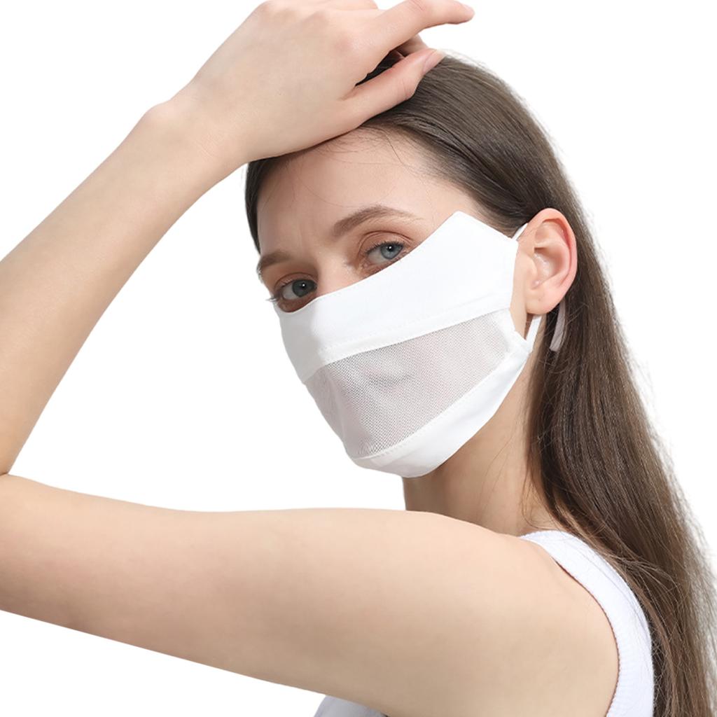 Ice Silk Face Mask Sun Protection Golf Sports Face Mask Breathable Mesh Face Cover Anti-UV Cycling Running Mask