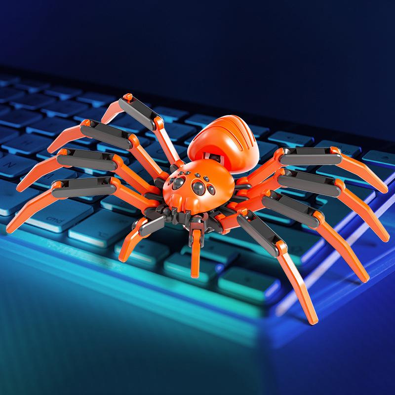 3D-utskrift Rörliga Leder Spindel Kreativ Simulering Djur Handgjord Monterad Modell Leksaker Skrivbordsdekoration DIY Materialkit