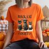Black Cat Society Print Tshirt Fashion Casual Streetwear Halloween Unisex T Shirt Streetwear Hipster Street Summer Unisex Tees