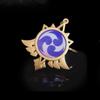 New Teyvat Vision Fontaine Water God Focalors Lyney and Lynette Keychain Luminous 7 Element Eye Of God Toy KeyRing