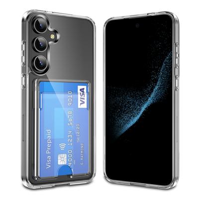 Case For Samsung S24 S25 Ultra Card Slots Wallet Clear Case For Galaxy Note 20 S21 S22 S23 S24 Ultra Plus Transparent Hard Cover