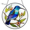 Sunlight Reflective Window Decoration Colorful Hummingbird Wall Hanging Decoration, Stained Acrylic Suncatcher for Easy Install Pendant Decor,