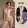 New sexy three-point erotic underwear free bikini open crotch temptation large size women's suit