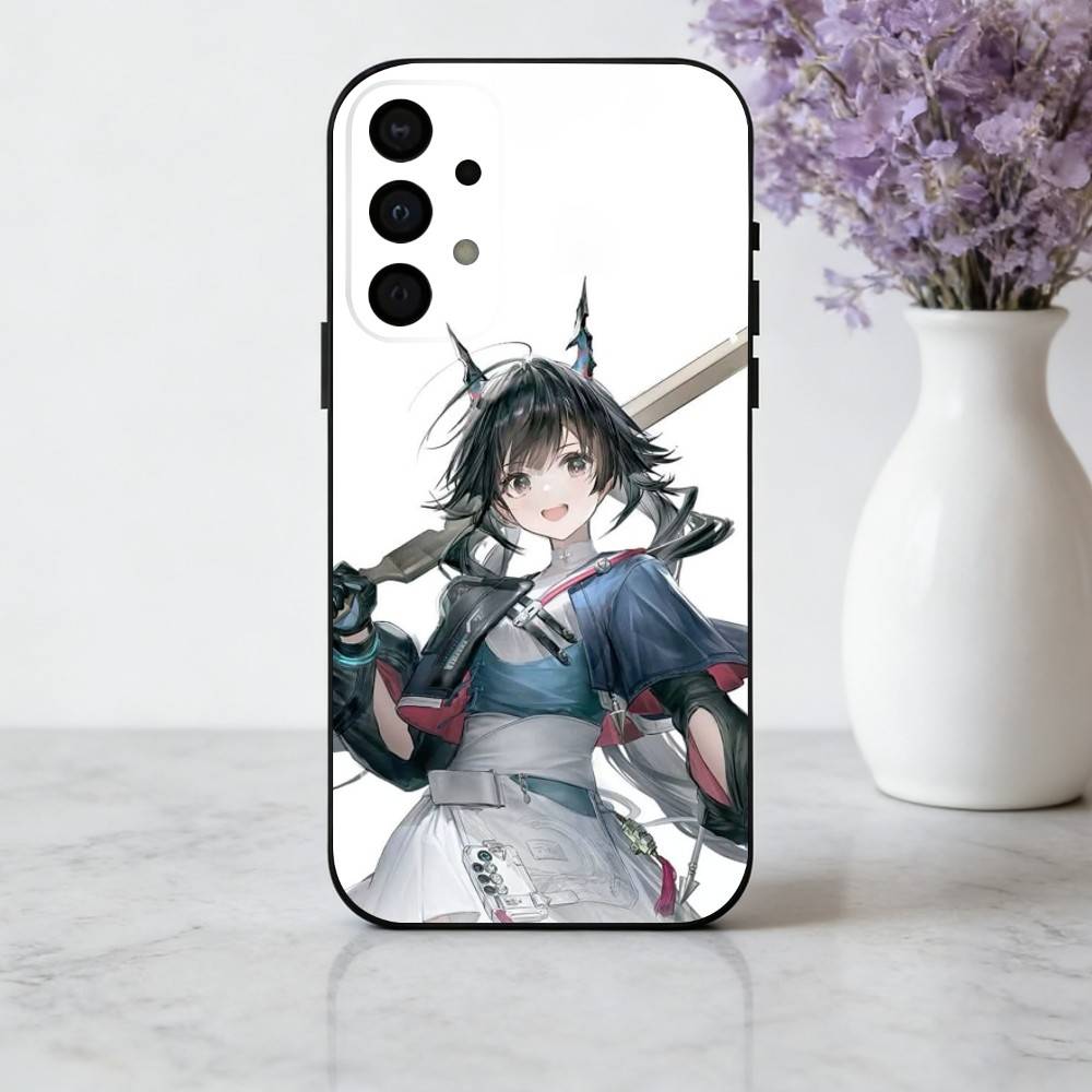A-Arknight-T E-Enfield G-Game Black Shell Phone Case For Samsung Galaxy A73,A72,A71,A70,A53,A52,A51,Soft Silicone Black Cover