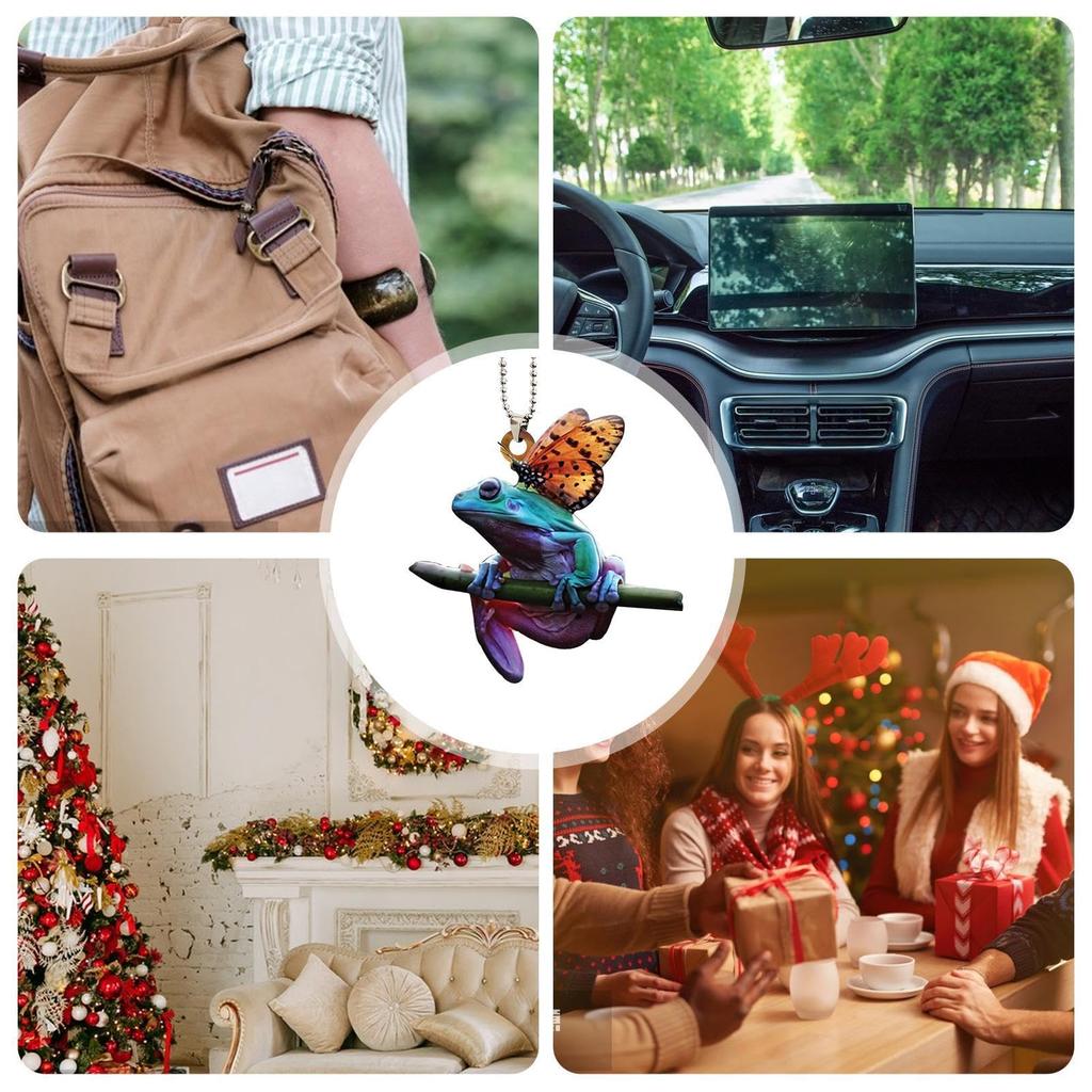 Frog Keychain Cute,Frog Keychain -New Fun Green Frog Acrylic Car Hanging Jewelry Frog Backpack