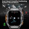 2025 New GPS Track Smart Watch Men 5ATM Waterproof 1.96"AMOLED Always Display Compass Heart Rate 530mAh Battery BT Call Smartwatch