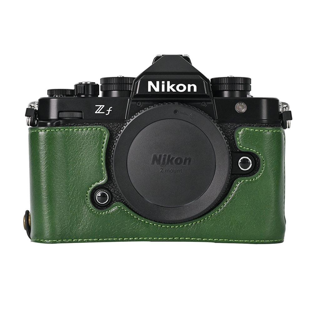 Skórzany Półetui na Aparat For Nikon Zf ZF Otwór na Baterię Dolna Pokrywa