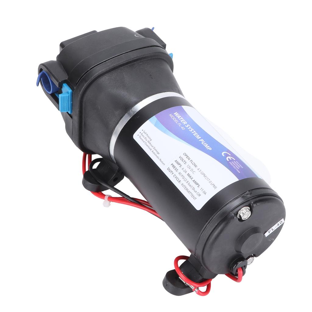 Water Pump Small Automatic Large Flow Bottling Equipment Multifunctional Engineering Plastic FL‑40 12V