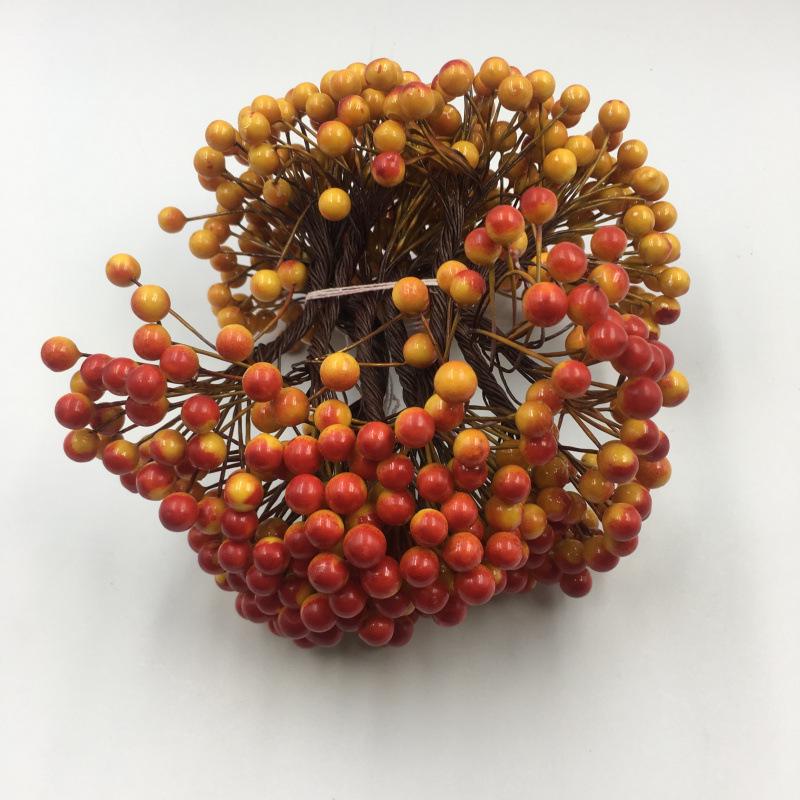 8mm Double-Headed Berry Branches for Christmas Wreaths & Wedding Candy Box Decor